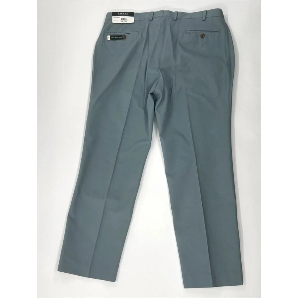 Lauren Ralph Lauren Pants Mens 38x30 Blue Chino Flat Front Straight Khakis NEW - Picture 5 of 5